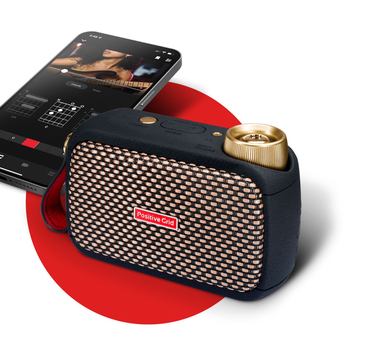 Positive Grid Spark GO Ultra-portable Smart Guitar Amp and Bluetooth  Speaker