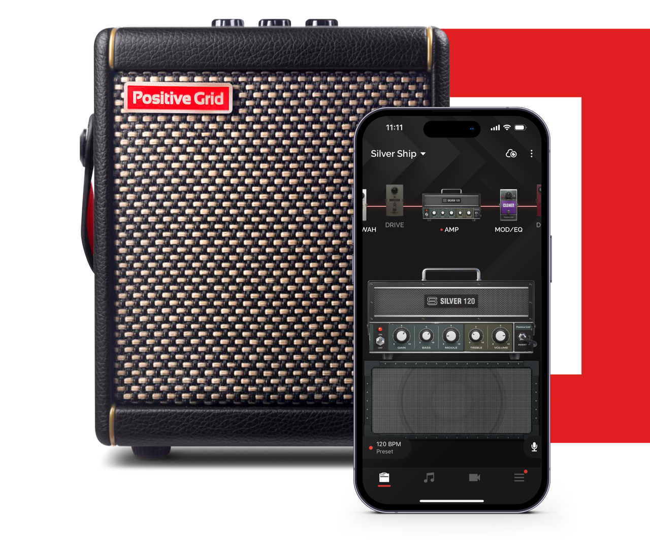 Positive Grid Spark GO Ultra-portable Smart Guitar Amp and Bluetooth  Speaker
